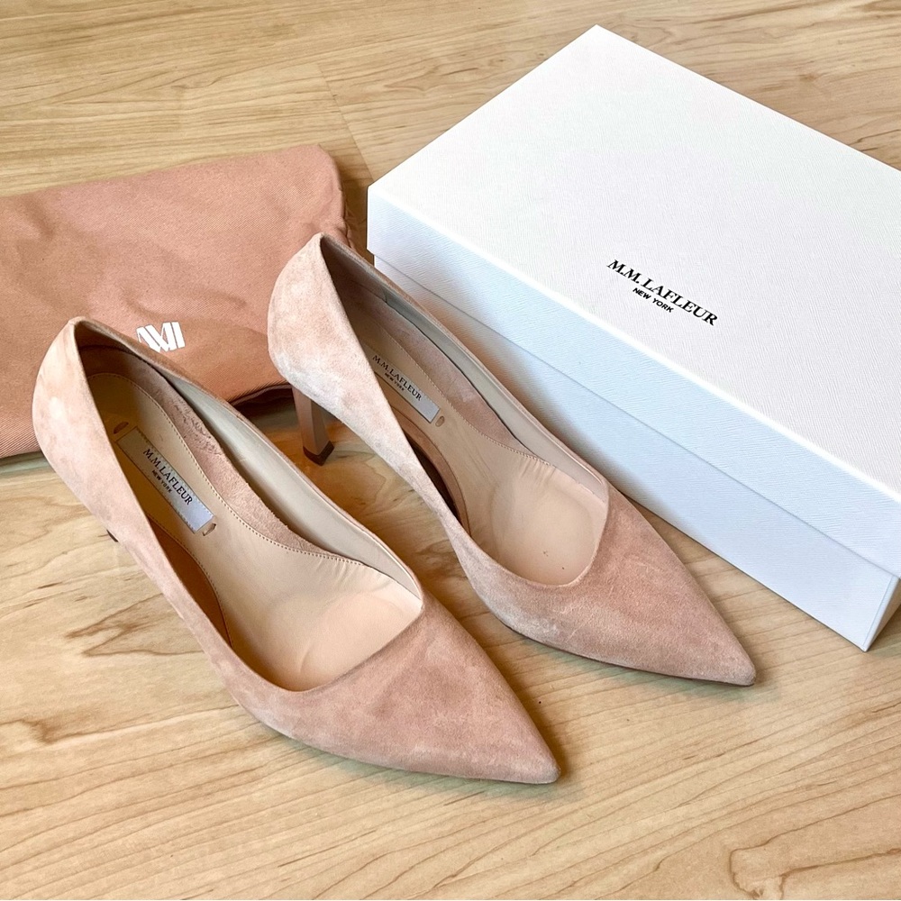 M.M. LaFleur Ginger Pump Beige Suede Leather 37